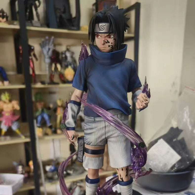 Naruto Uchiha Sasuke Curse Mark Resonance Series GK Figure 40CM Matte Full Paint In‑Stock Statue