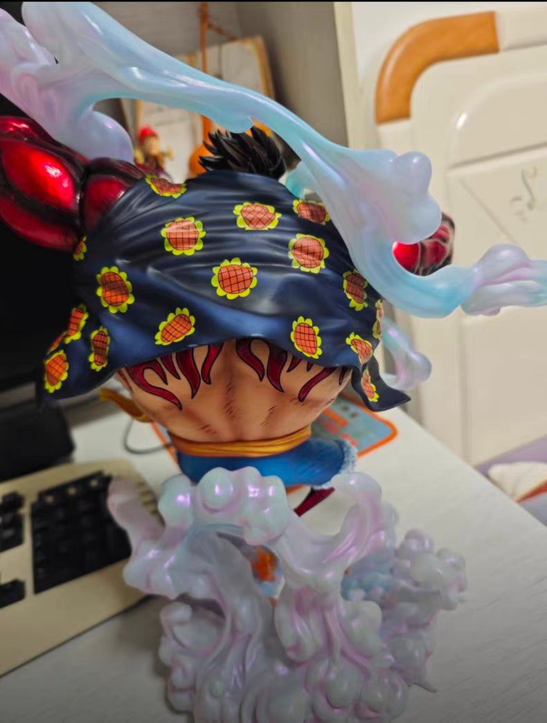 One Piece JT Dream Gear 4 Luffy GK Figure 38CM Colorful Light Effect Base Matte Finish In‑Stock Statue