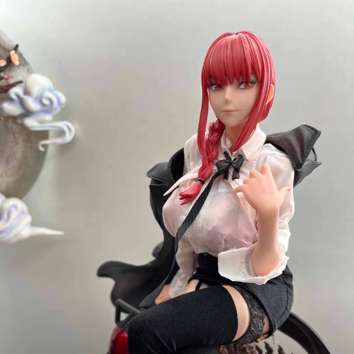 Chainsaw Man Sitting Makima Premium Limited GK Figure 42CM Fully Painted Face Sculpt In‑Stock Collectible Statue