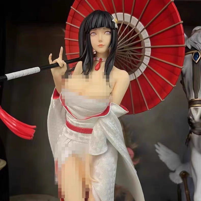 Naruto Hinata Hyuga Kimono GK Figure 60CM In‑Stock Tabletop Collectible Statue