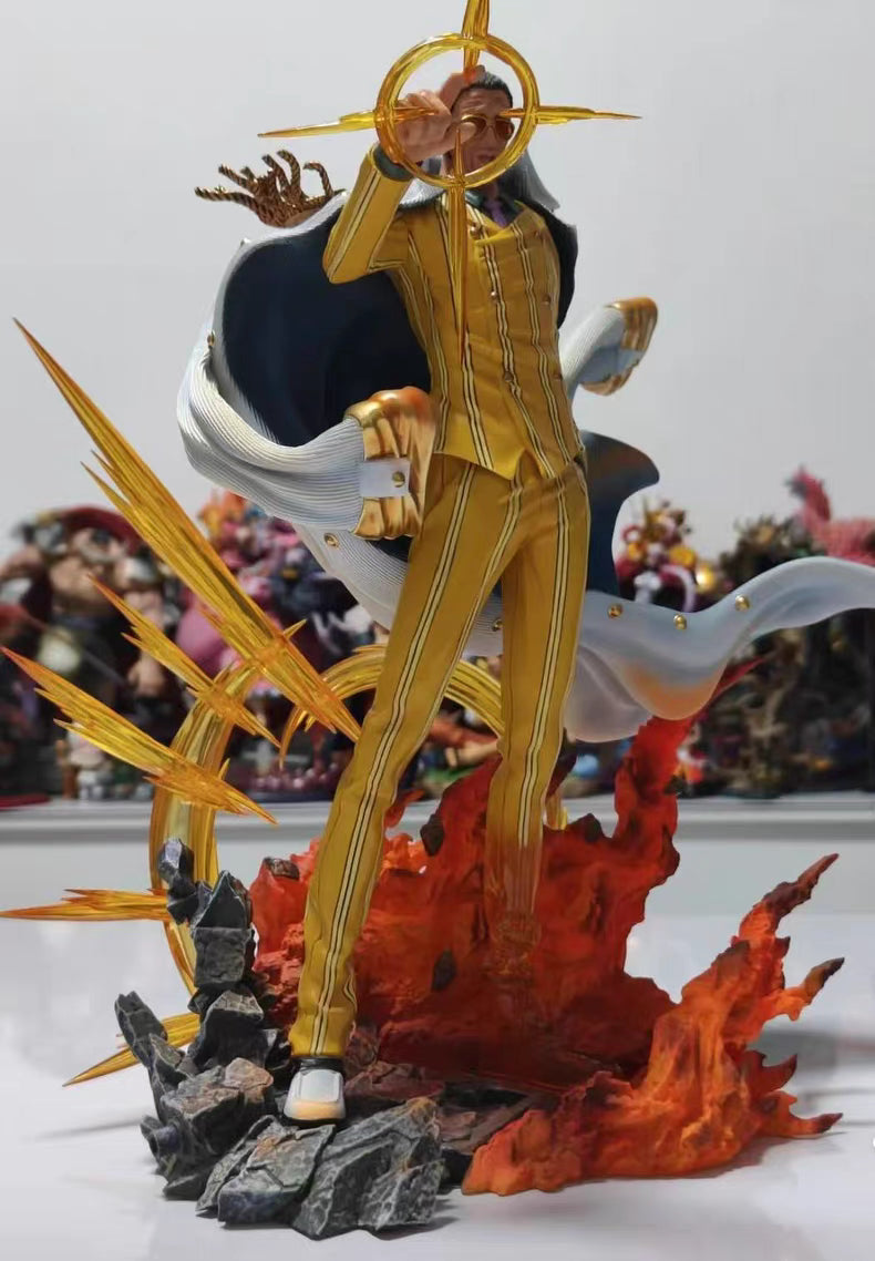 One Piece LZ Kizaru S+ High Grade GK Figure 32CM Light‑Up Effect Parts Matte Full Paint In‑Stock Collectible Statue