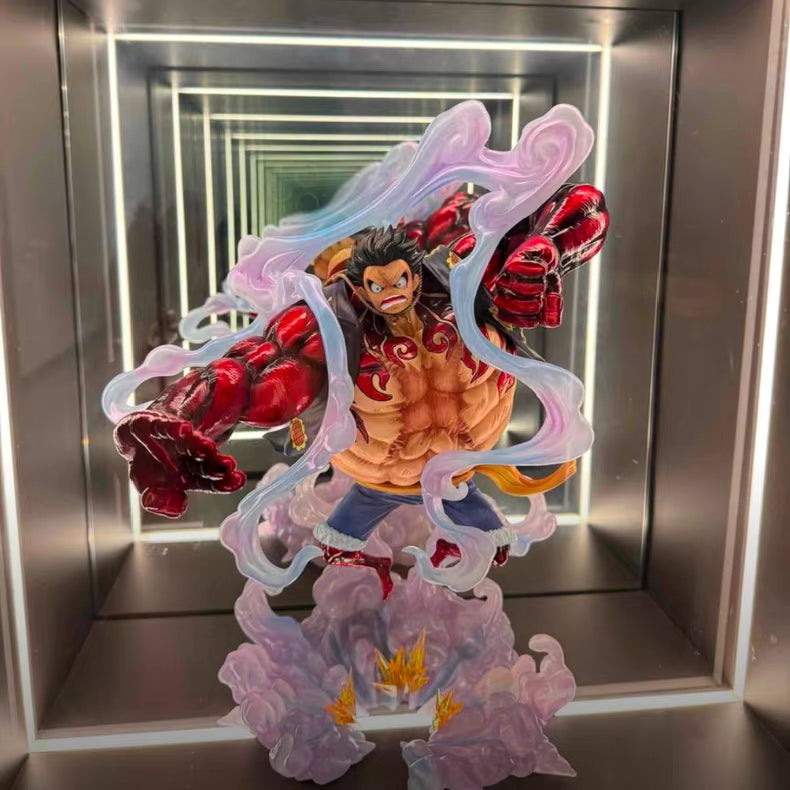 One Piece JT Dream Gear 4 Luffy GK Figure 38CM Colorful Light Effect Base Matte Finish In‑Stock Statue