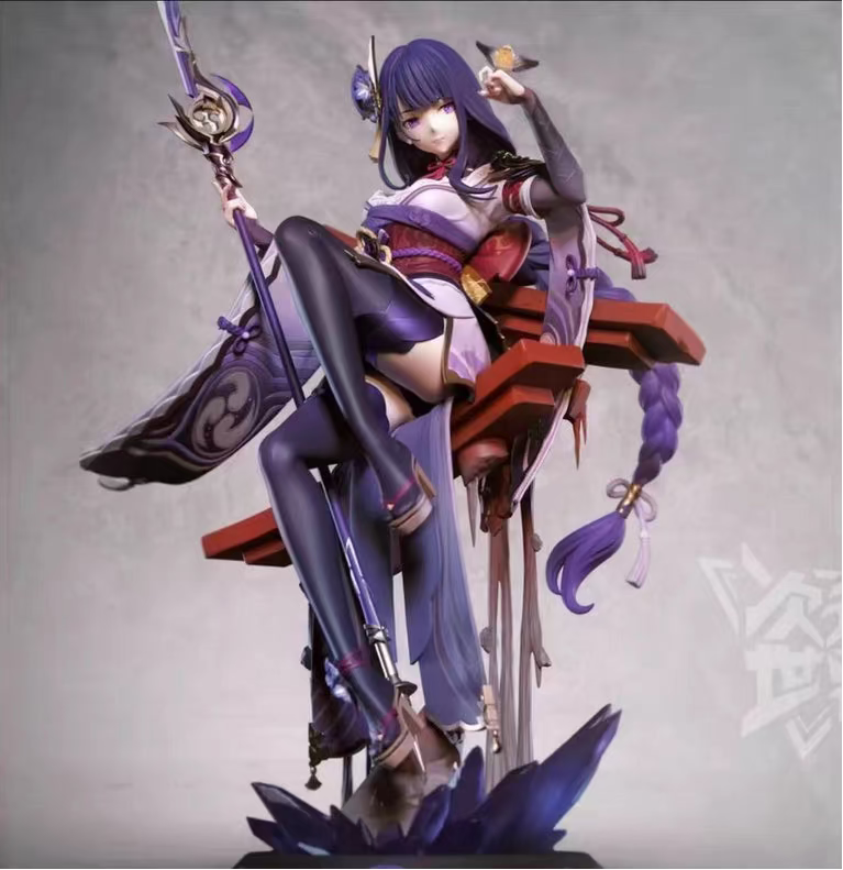 Genshin Impact Raiden Shogun Plane of Euthymia GK Figure 32CM Matte Finish In‑Stock Statue