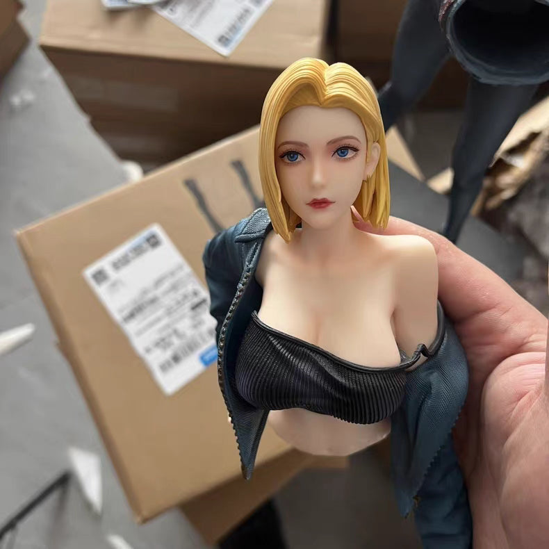 Dragon Ball Pink Butterfly Android 18 GK Figure 40CM With Base In‑Stock Desk Statue Gift