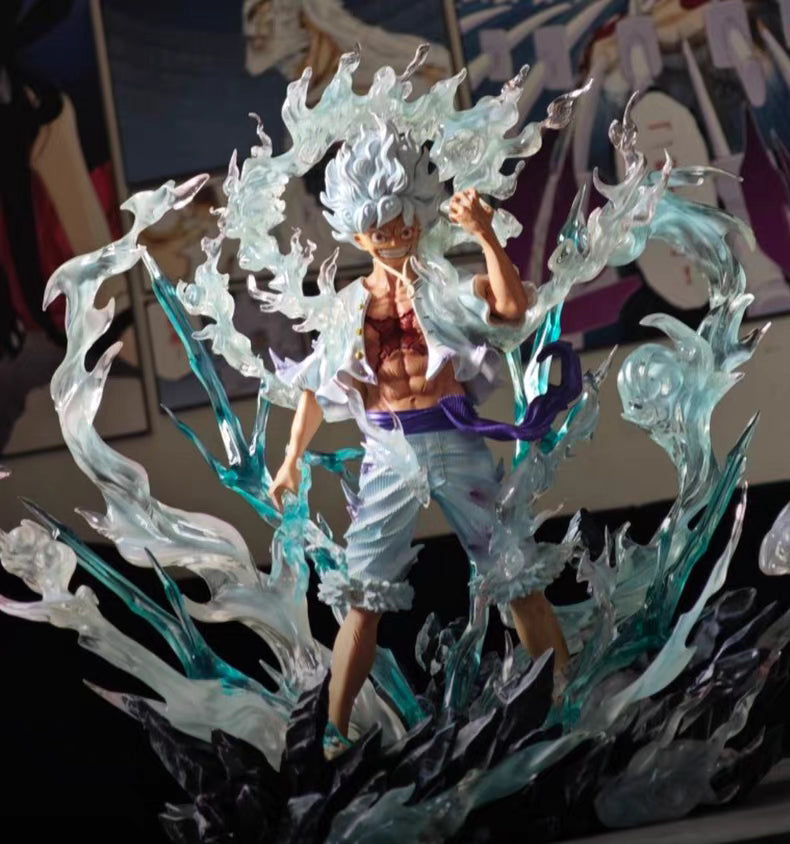 JT Sky‑Painted Gear 5 Nika Luffy GK Figure 34CM Exclusive Limited One Piece In‑Stock Statue