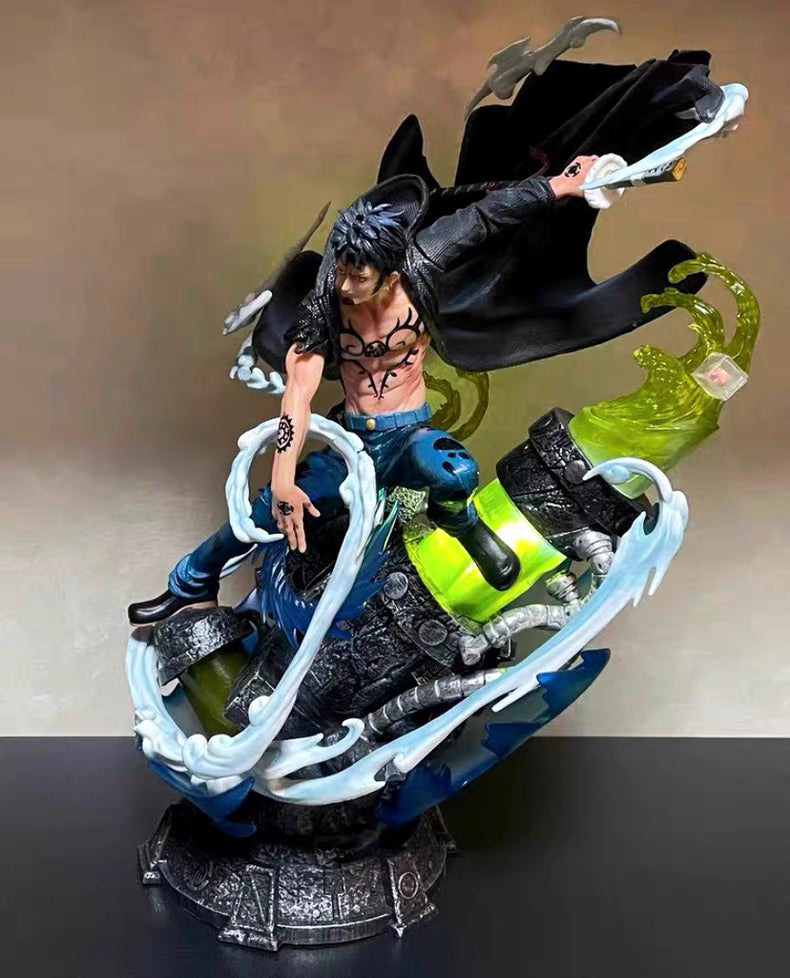 One Piece WANXI Trafalgar Law Limited Edition GK Figure 34CM Light‑Up Effect Parts In‑Stock Statue