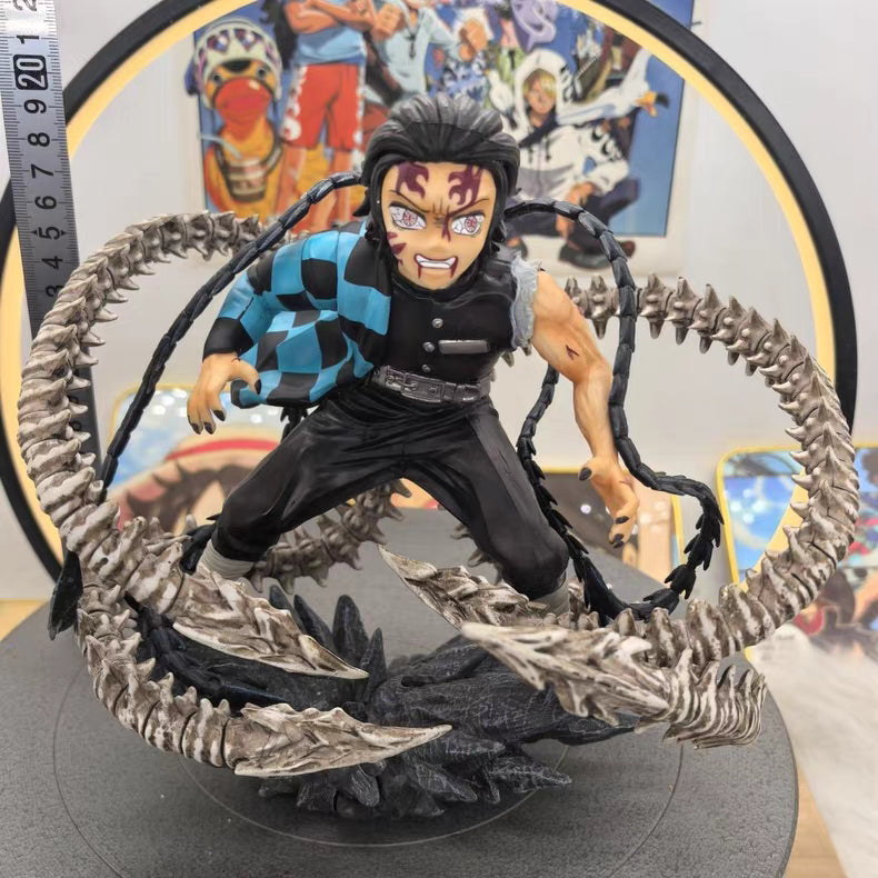 Demon Slayer Kimetsu No Yaiba Tanjiro Kamado Battle Scene GK Figure 24CM Matte Finish In‑Stock Statue Gift