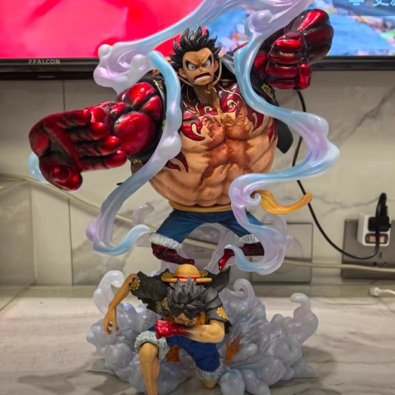 One Piece JT Dream Gear 4 Luffy GK Figure 38CM Colorful Light Effect Base Matte Finish In‑Stock Statue