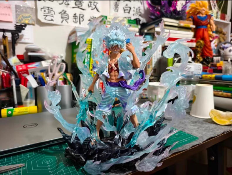 JT Sky‑Painted Gear 5 Nika Luffy GK Figure 34CM Exclusive Limited One Piece In‑Stock Statue