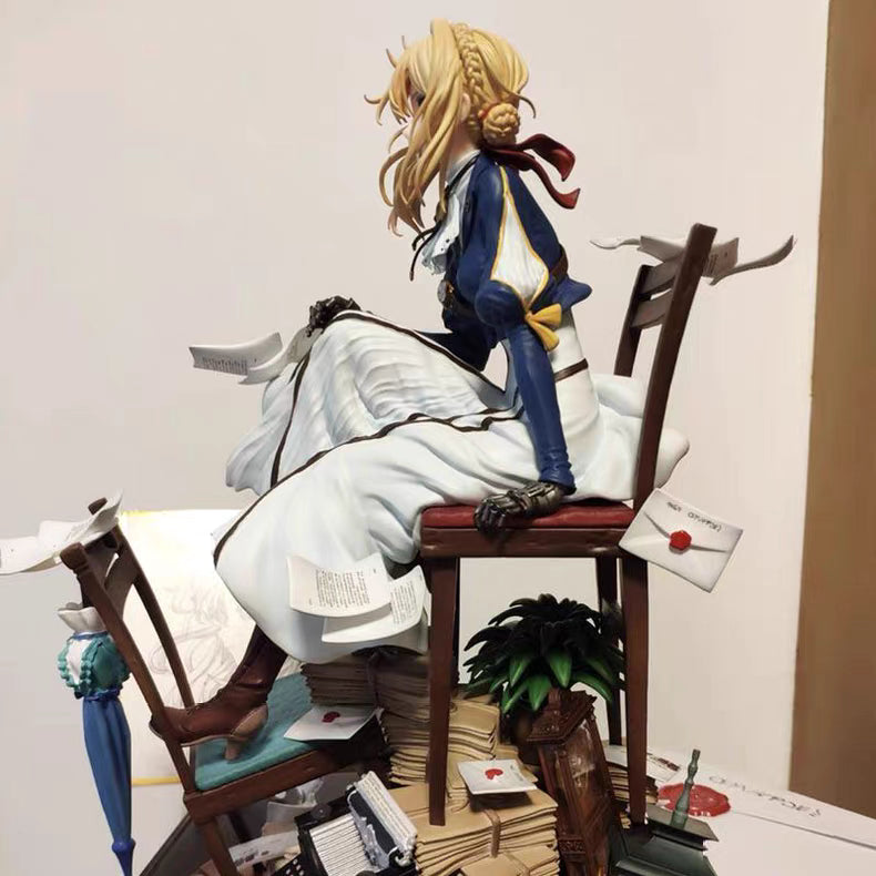 Violet Evergarden Violet Full‑Paint GK Figure Nearly 30CM In‑Stock Desk Statue Gift