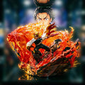 Demon Slayer Fantasy Studio Kyojuro Rengoku With Flame Tiger GK Figure 27CM Double Head Sculpt Light-Up In‑Stock Collectible Statue