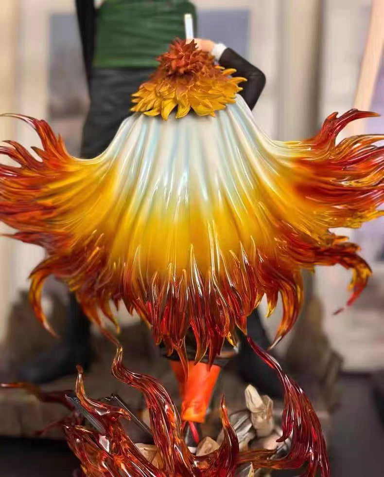 Demon Slayer Kyojuro Rengoku Flame Pillar Limited GK Figure 30CM In‑Stock Statue