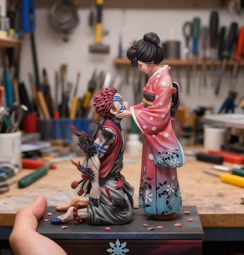 Demon Slayer Akaza & Koyuki Limited Edition Asai GK Figure 20CM Scene Version In‑Stock Statue