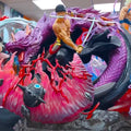 One Piece Ayo Dragon Series Zoro Tornado Double‑Dragon GK Figure 36CM Light‑Up Base In‑Stock Statue Gift