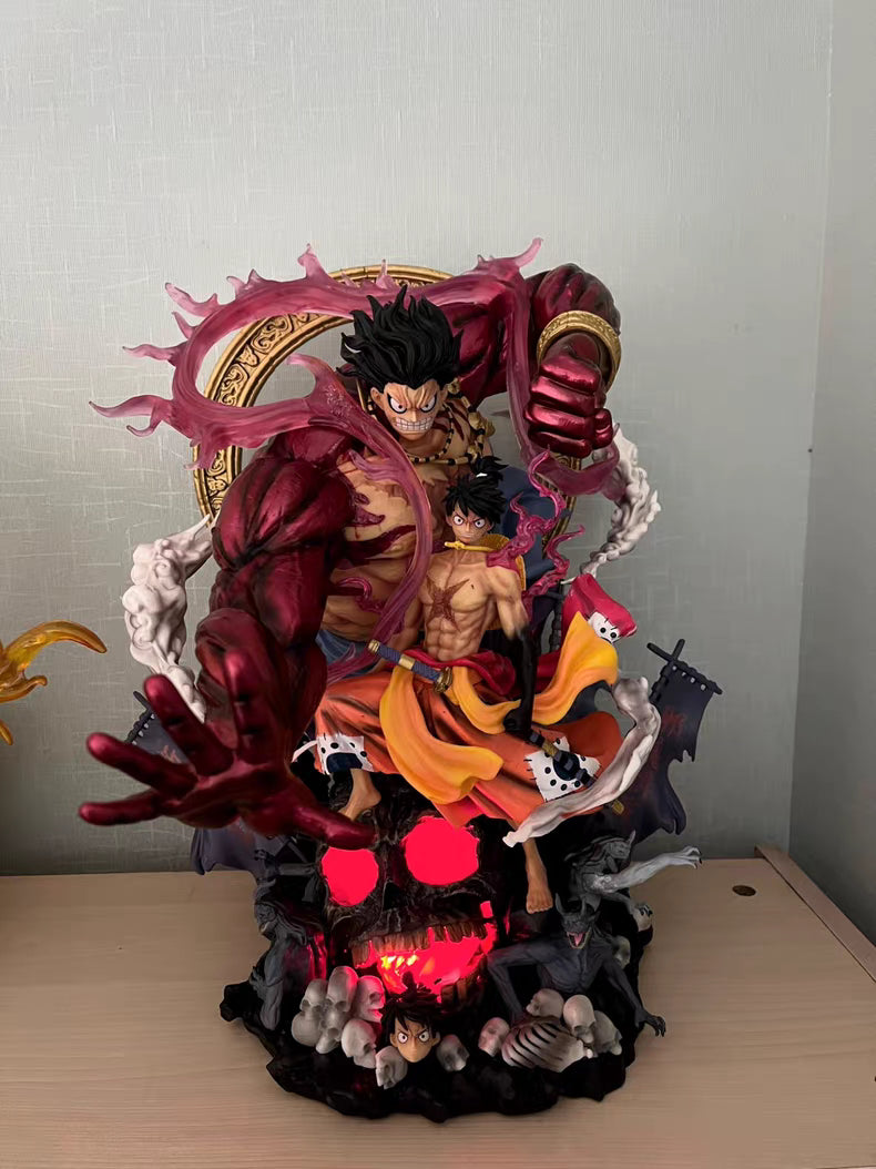 One Piece Shifengshe Wano Country Windflow Phantom Buddha Fist Luffy 48CM Light‑Up Base GK Statue Limited Edition In‑Stock