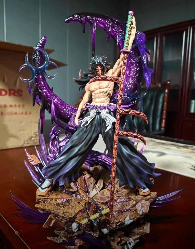 Demon Slayer JT Studio Statue Brother HENG Kokushibo 3.0 Limited GK Figure 45CM Purple Tornado Effect Light-Up In‑Stock Collectible Statue
