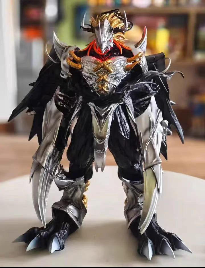 Digimon Black WarGreymon GK Figure 36CM Metallic Texture In‑Stock Statue