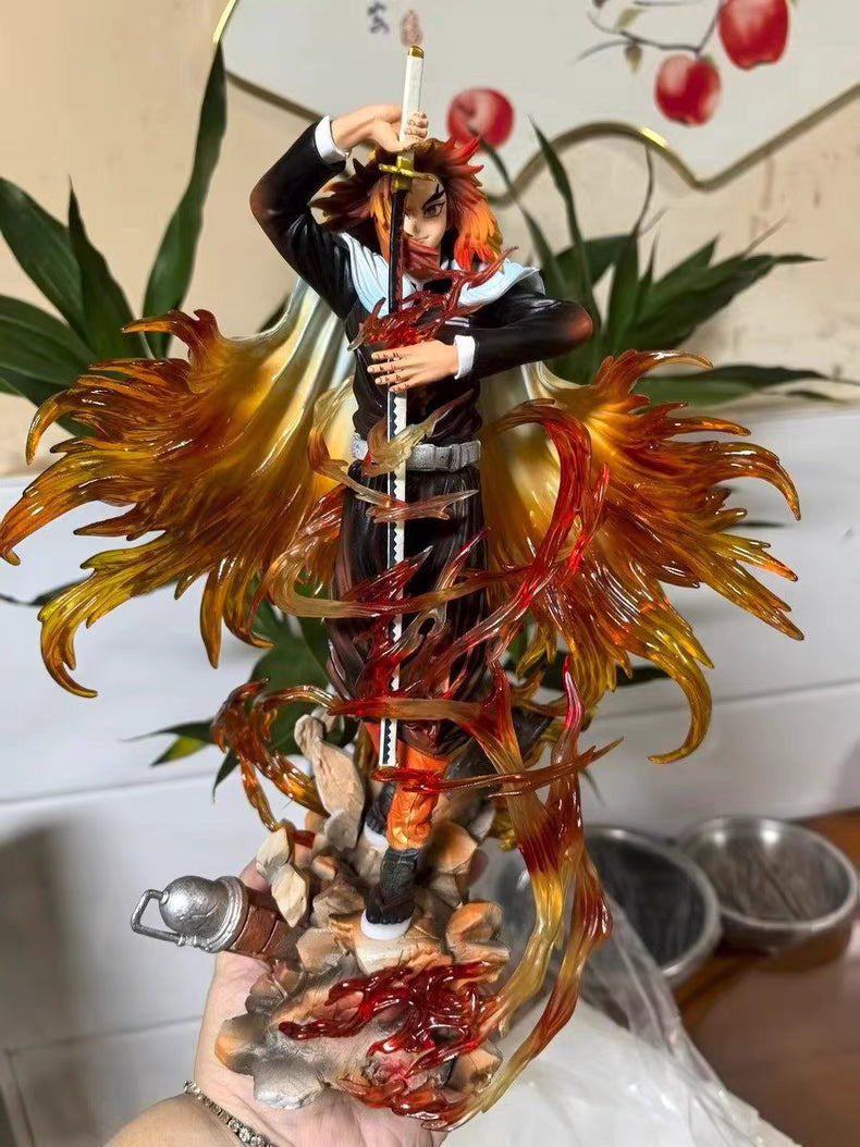 Demon Slayer Kyojuro Rengoku Flame Pillar Limited GK Figure 30CM In‑Stock Statue