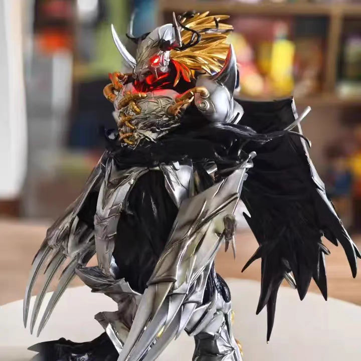 Digimon Black WarGreymon GK Figure 36CM Metallic Texture In‑Stock Statue