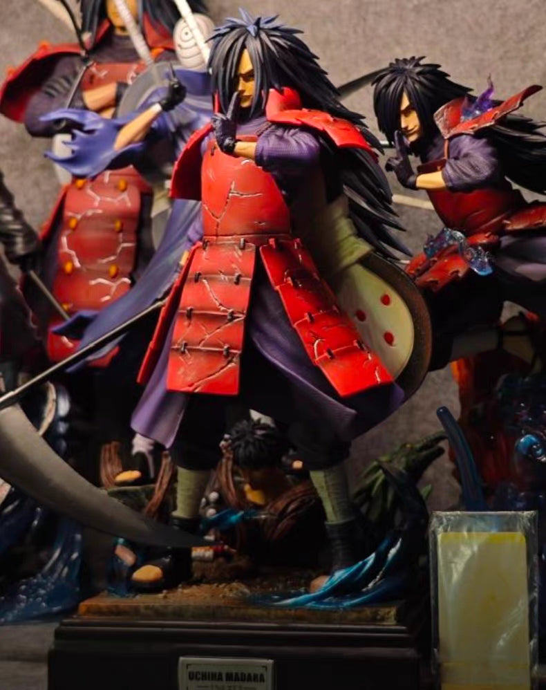 Naruto Unknown Association Edo Tensei Uchiha Madara GK Figure 32CM Light‑Up Base In‑Stock Statue Gift