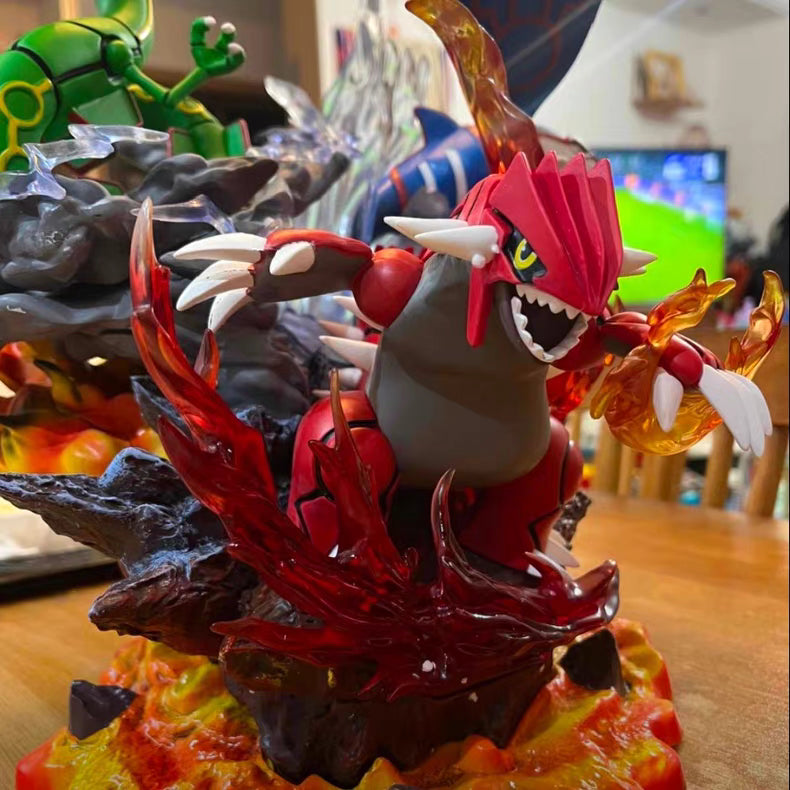 Pokemon Hoenn Trio Legendary GK Figure 36CM Light‑Up Scene Statue Upgraded Version In‑Stock