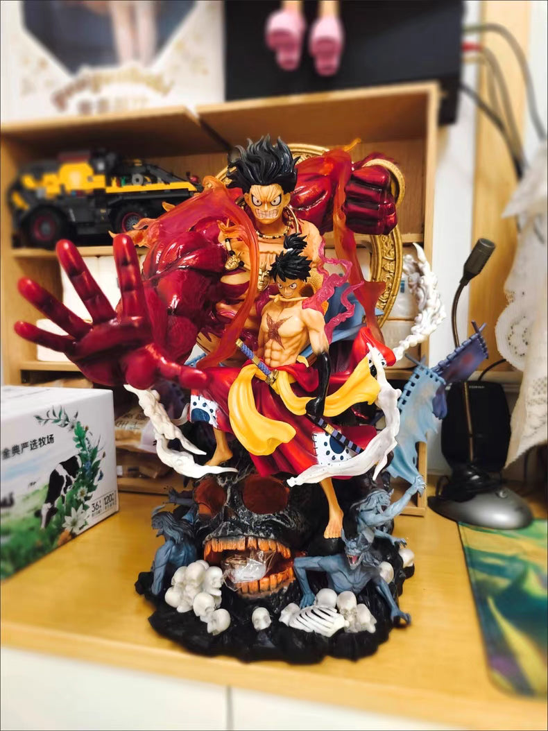 One Piece Shifengshe Wano Country Windflow Phantom Buddha Fist Luffy 48CM Light‑Up Base GK Statue Limited Edition In‑Stock