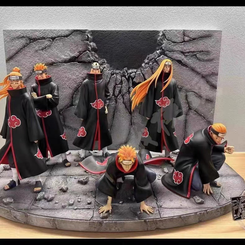 Naruto Dream Six Paths Pain GK Figure With Large Base 35CM Total Height 4.5Kg In‑Stock Collectible Statue