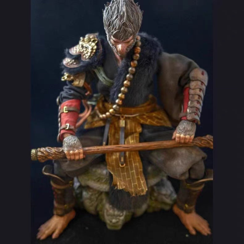 Black Myth Wukong 1:1 Replica Statue With Base & Exchangeable Hands Premium Version In‑Stock Collectible Figure