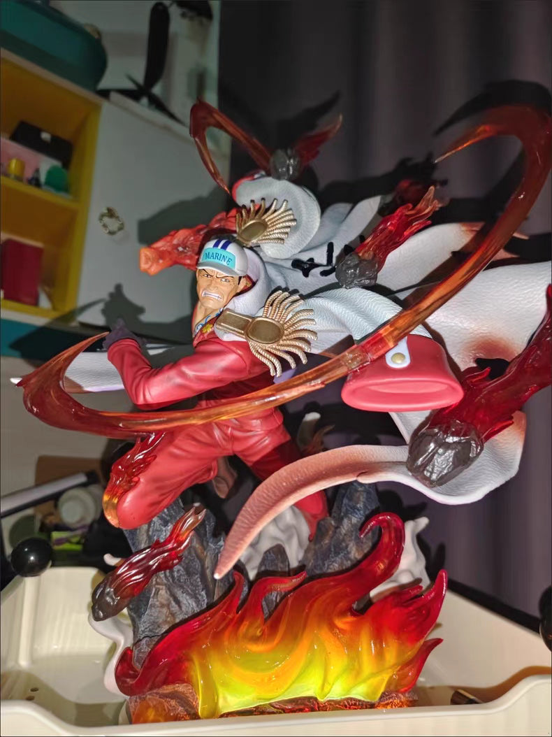 One Piece Burning Wind Akainu Limited Premium GK Figure 40CM Light-Up In-Stock Collectible Statue