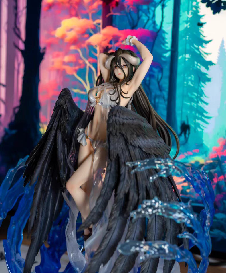 Overlord Albedo Swimsuit Deluxe Full Version GK Figure 35CM Luxury Base In‑Stock Statue