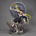 Demon Slayer Simple Carving Gyomei Himejima GK Figure 41CM Double Head Sculpt Light-Up In‑Stock Collectible Statue