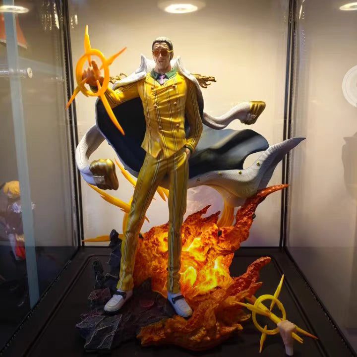 One Piece LZ Kizaru S+ High Grade GK Figure 32CM Light‑Up Effect Parts Matte Full Paint In‑Stock Collectible Statue