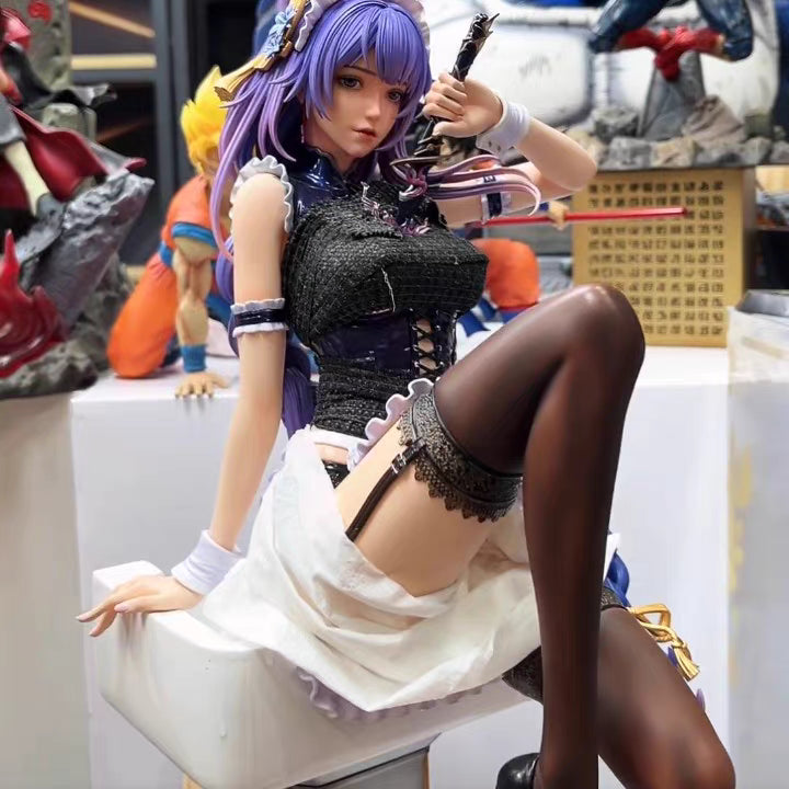 Genshin Impact Bathroom Raiden Shogun JK GK Figure 43CM In-Stock Collectible Statue