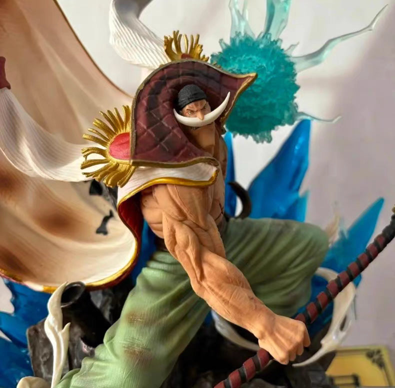 One Piece Whitebeard Vientiane Resonance GK Figure 40CM Light‑Up Base In‑Stock Statue