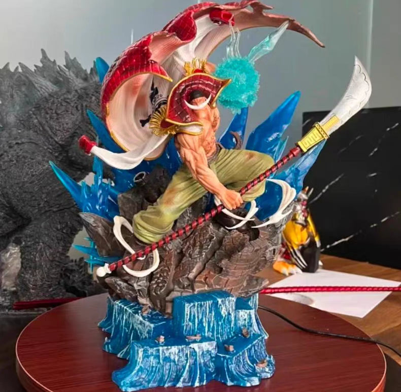 One Piece Whitebeard Vientiane Resonance GK Figure 40CM Light‑Up Base In‑Stock Statue