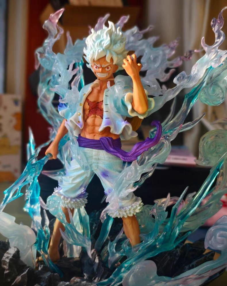 JT Sky‑Painted Gear 5 Nika Luffy GK Figure 34CM Exclusive Limited One Piece In‑Stock Statue