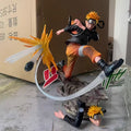 Naruto Battle Scene Rescue Mode Uzumaki Naruto GK Figure 24CM Double Head Sculpt Replaceable Hands Matte Full Paint In‑Stock Statue
