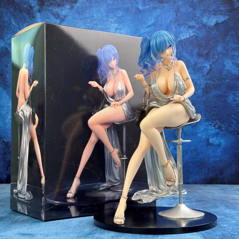 Azur Lane St. Louis Sitting Dress S+ Full Paint GK Figure 24CM Light‑Transparent Hair In‑Stock Statue