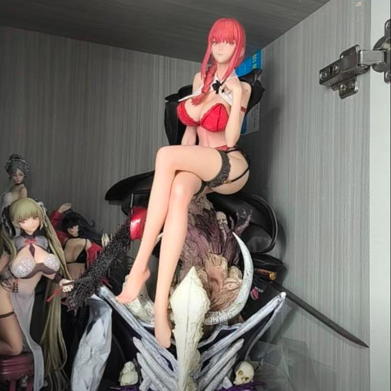Chainsaw Man Sitting Makima Premium Limited GK Figure 42CM Fully Painted Face Sculpt In‑Stock Collectible Statue