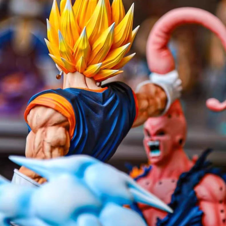 Dragon Ball YS Vegetto Vs Buu GK Figure 32CM Double‑Head Sculpt Scene In‑Stock Statue Gift