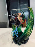 One Piece Onigashima Ryuo Zoro GK Figure 24CM Light‑Up Fluorescent Scene Statue 2‑Versions In‑Stock