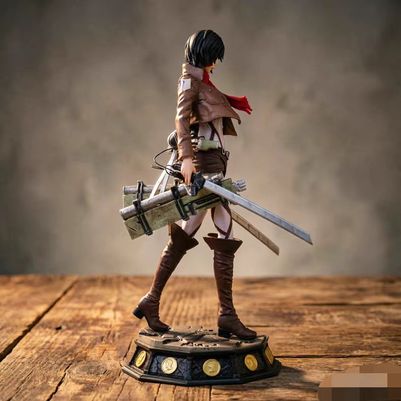 Attack On Titan Mikasa Ackerman Battle Stance GK Figure 28CM In‑Stock Desk Statue Gift