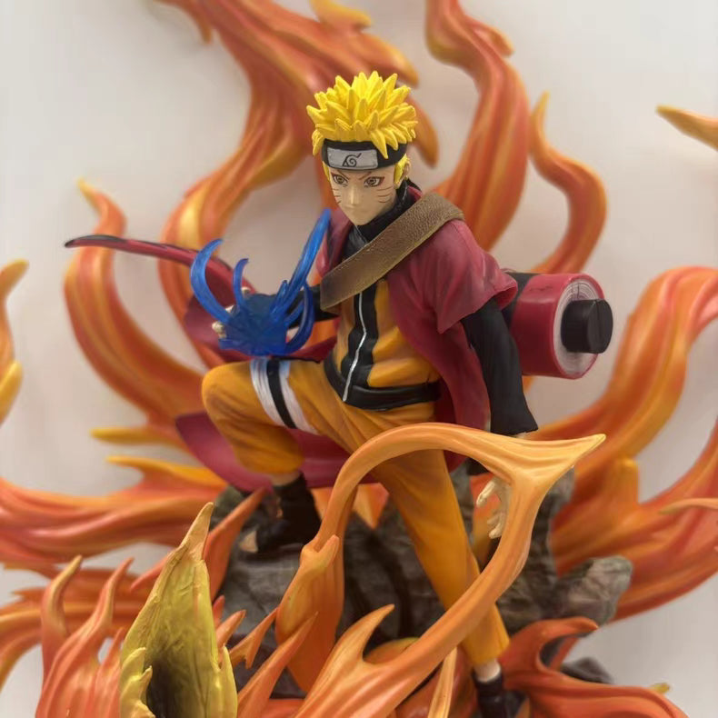 Naruto Ten‑Year Endurance Nine‑Tails Naruto GK Figure 38CM In‑Stock Scene Tabletop Statue