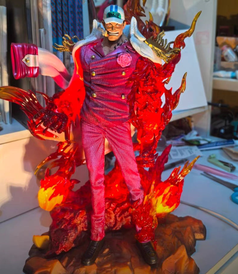 One Piece Marine Admiral Akainu 34CM Resonance Era GK Figure 2‑Color Versions Red & White In‑Stock Statue Gift
