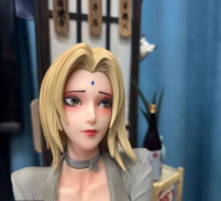 Naruto Drunken Tsunade JK Ver. Scene GK Figure 42CM Full‑Paint In‑Stock Desk Statue Gift