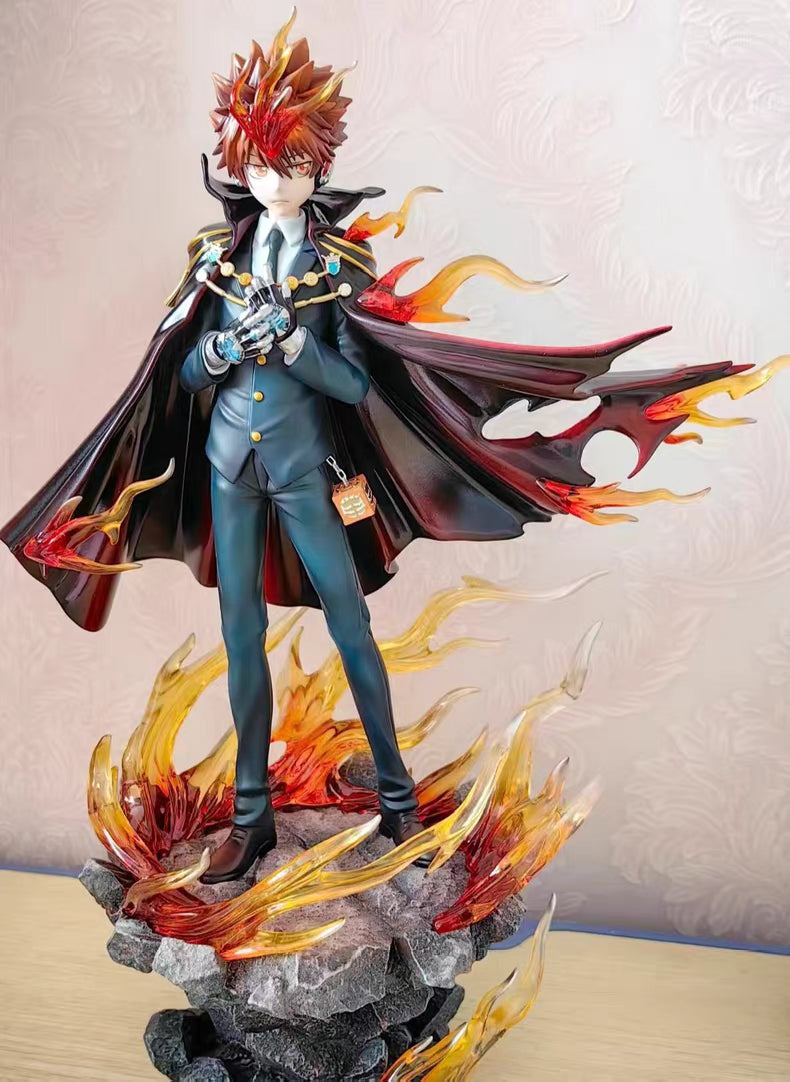 Reborn! ILL Sawada Tsunayoshi Limited GK Figure 35CM With Effect Base In‑Stock Statue