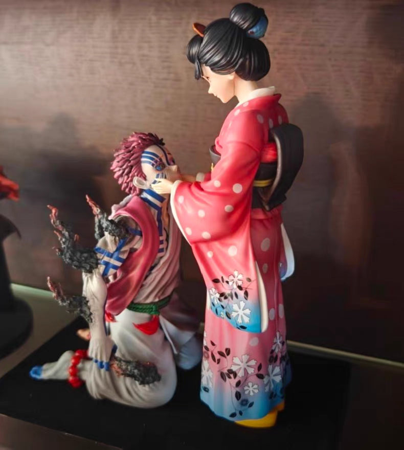 Demon Slayer Akaza & Koyuki Limited Edition Asai GK Figure 20CM Scene Version In‑Stock Statue