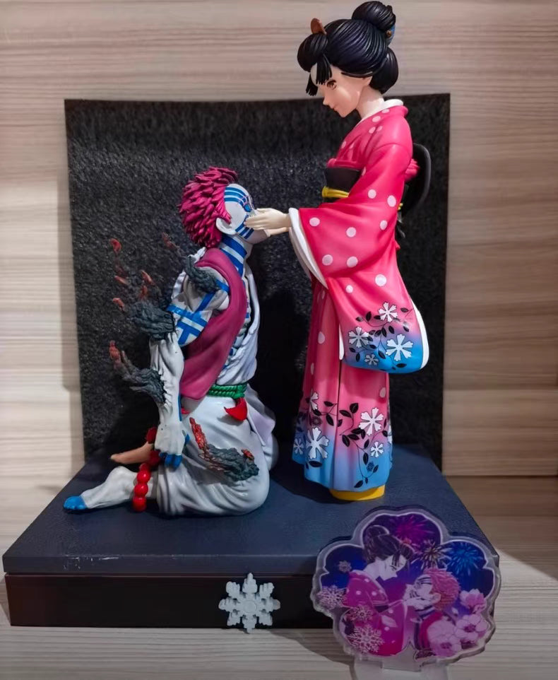 Demon Slayer Akaza & Koyuki Limited Edition Asai GK Figure 20CM Scene Version In‑Stock Statue