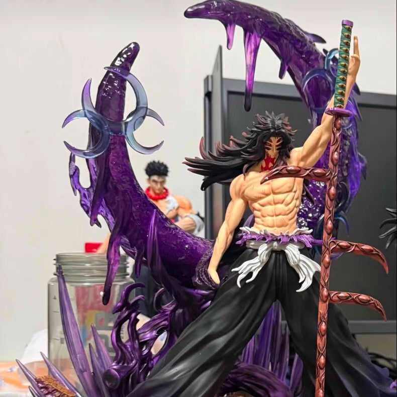 Demon Slayer JT Studio Statue Brother HENG Kokushibo 3.0 Limited GK Figure 45CM Purple Tornado Effect Light-Up In‑Stock Collectible Statue