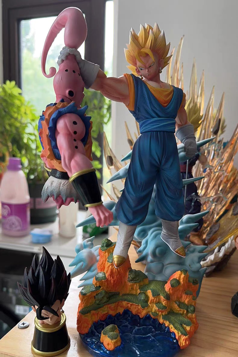 Dragon Ball YS Vegetto Vs Buu GK Figure 32CM Double‑Head Sculpt Scene In‑Stock Statue Gift